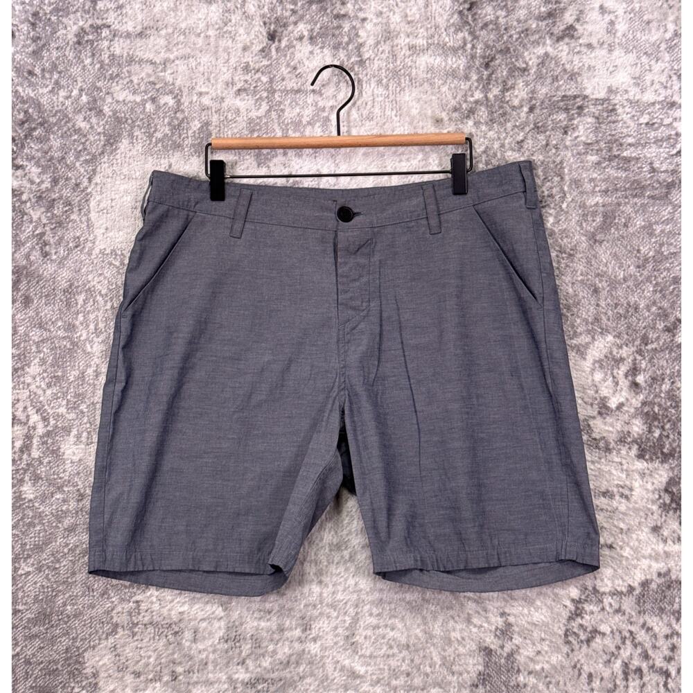 Aether Shorts 34 Mens Strand Hybrid Swim Chambray Blue